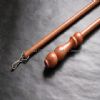 Wooden curtain draw rods